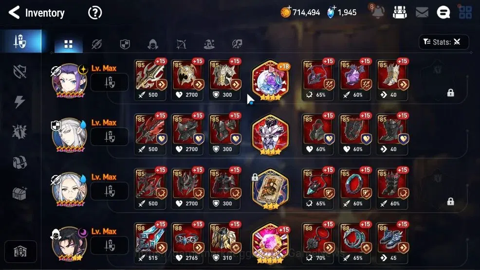 Epic Seven Accounts GLOBAL UnVerif|3 ML(Monarch Sword Iseria,LH Cermia image 15