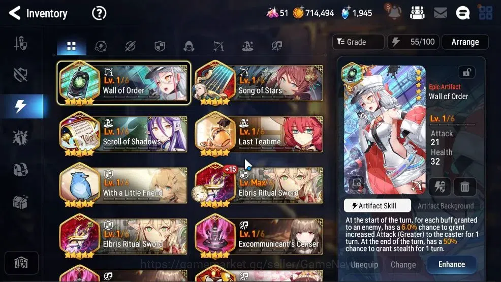 Epic Seven Accounts GLOBAL UnVerif|3 ML(Monarch Sword Iseria,LH Cermia image 17
