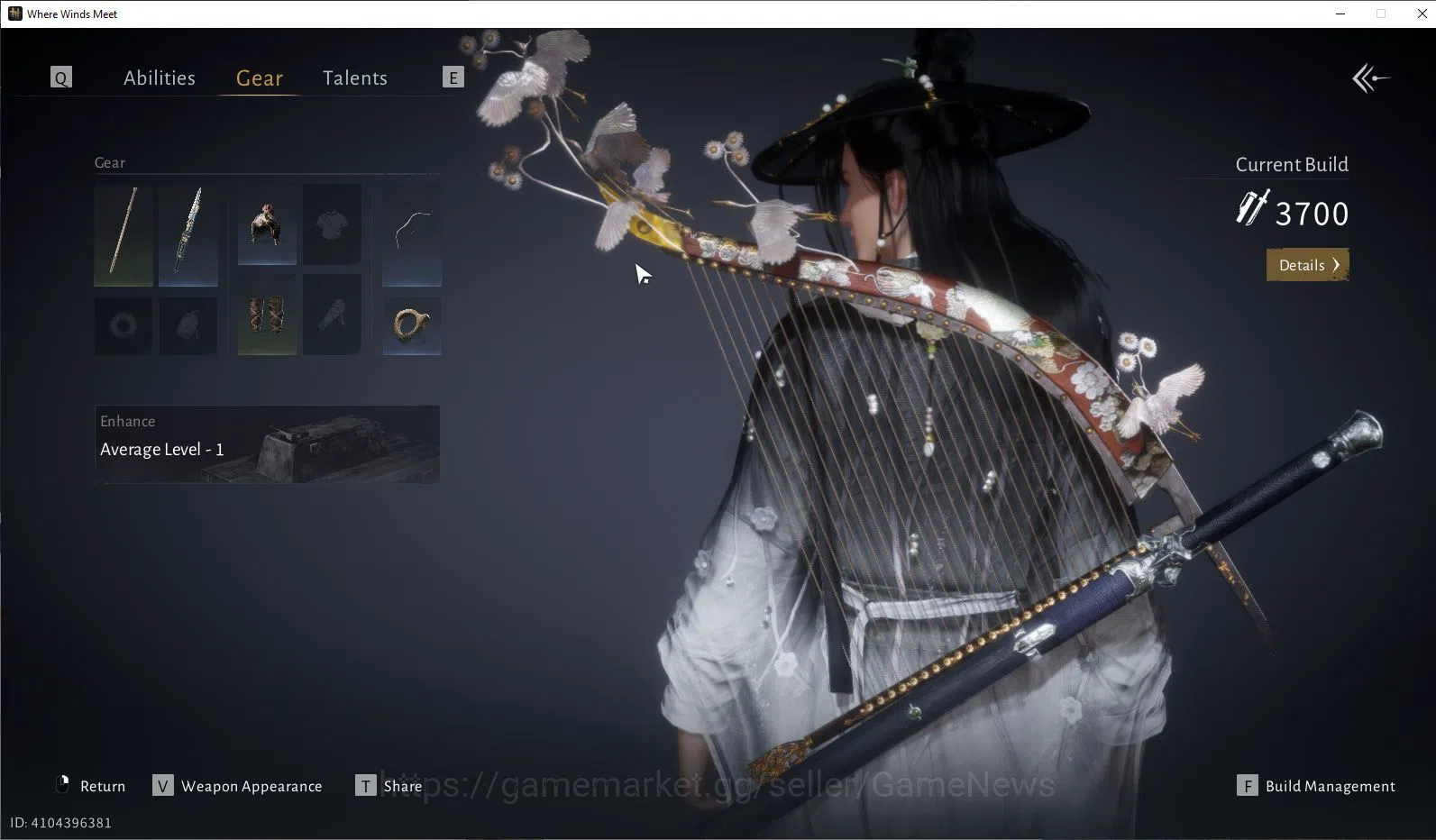 Where Winds Meet Accounts GLOBAL Lv5| Fresh Starter 1 Set Skin Lagend Elegy  image 5