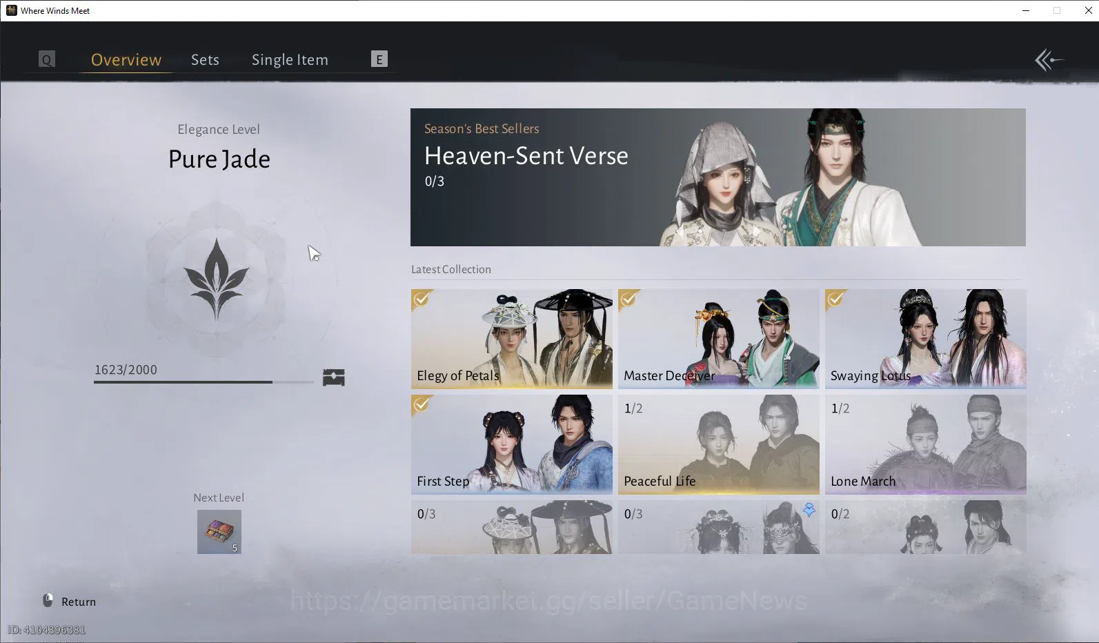 Where Winds Meet Accounts GLOBAL Lv5| Fresh Starter 1 Set Skin Lagend Elegy  image 7
