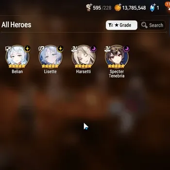 Epic Seven Accounts Limited Hero GLOBAL UnVerif|New Era|4 ML(Lisette,Harsetti,Belian,S Tenebria)+Estelle,TA