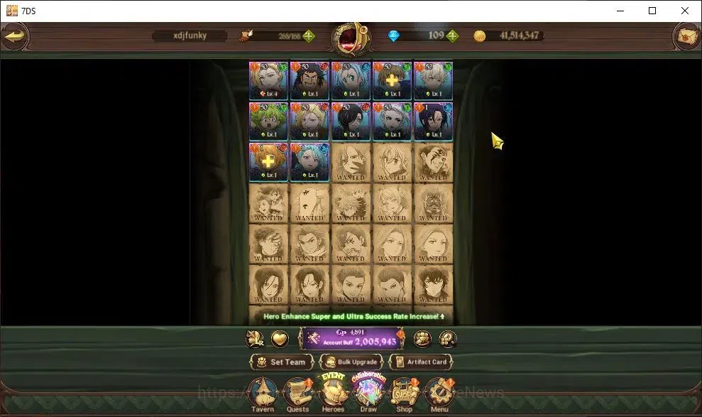 The Seven Deadly Sins: Grand Cross Accounts Global|2M CC|87 LS+109 DM|3 LR+6 UR+Gachiakuta|Bur image 6