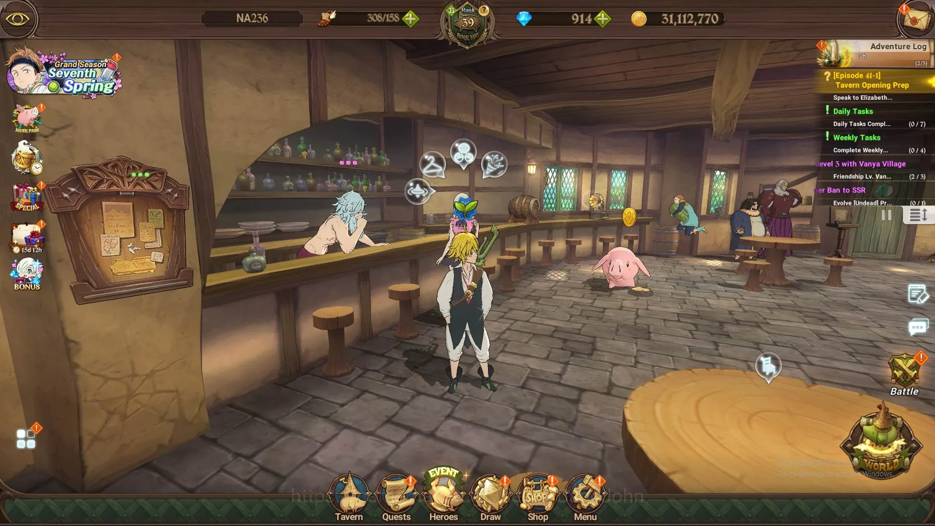 The Seven Deadly Sins: Grand Cross Accounts Endgame GLOBAL|890K CC|DM 914|UR meta Salos & DKM,etc|Detail Check SS|7DS364B 1