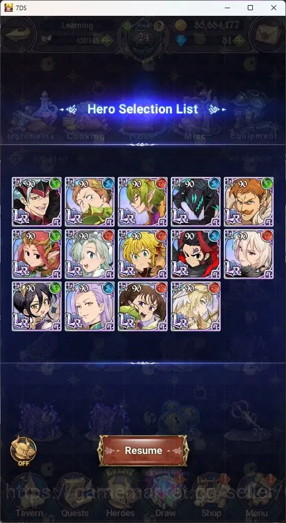 The Seven Deadly Sins: Grand Cross Accounts GLOBAL|3,2M CC|230 LS|1 LR 9 UR+Collab ReZero|Eliz image 19