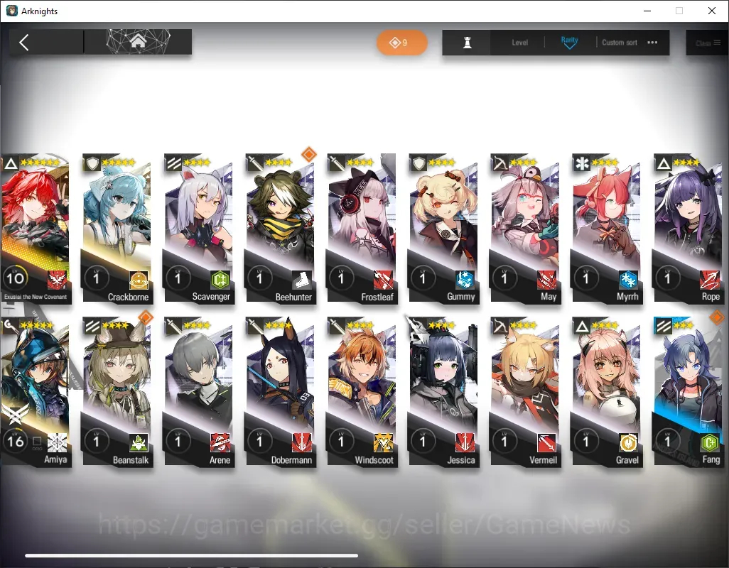 Arknights Accounts Starter Global|Starter Lv 2|34 Operator|1 Limited Exiusai the New Covenant|840 Oru|1 Top Selector 1