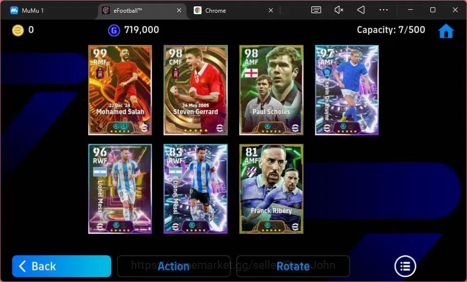 eFootball Accounts Android|PW 3024|Bigtime Salah|Epic Gerrard,Scholes image 3