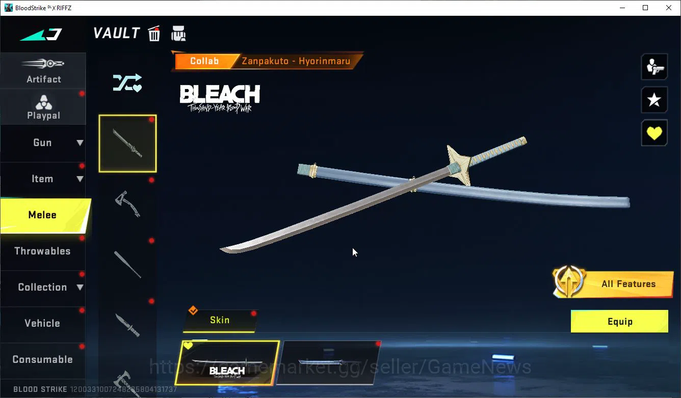 Blood Strike Accounts ASIA|Collab BLEACH Lv3 UZI-Zangetsu,Spike-Toshiro, image 4