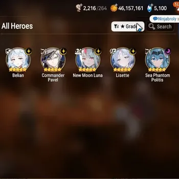 Epic Seven Accounts Starter Global Unverif|Starter 5 ML(Belian,C.Pavel,NMLuna,Lisette,SPPolitis)|PoH+Bless ON|SS