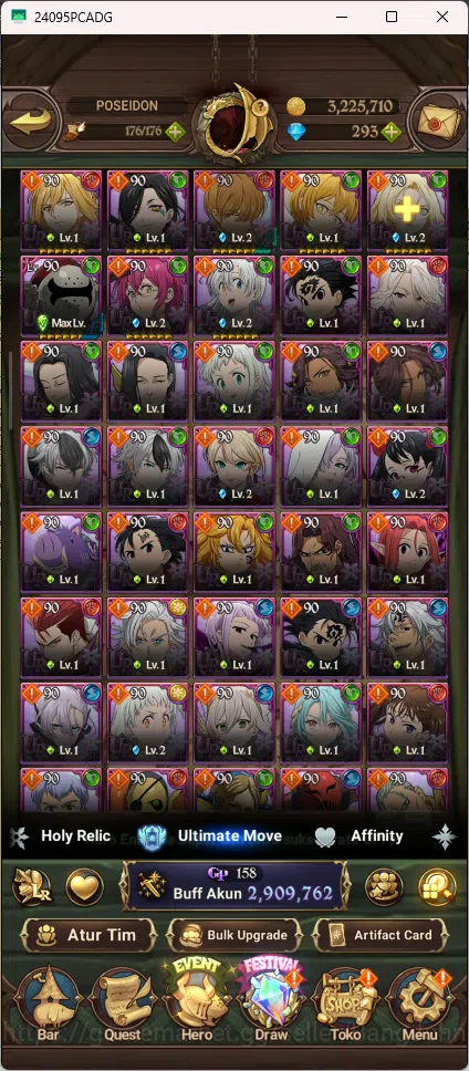 The Seven Deadly Sins: Grand Cross Accounts GLOBAL| 2.9M CC | 293 Diamond | 1 Lr Elizabeth | 6 image 4