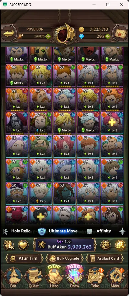 The Seven Deadly Sins: Grand Cross Accounts GLOBAL| 2.9M CC | 293 Diamond | 1 Lr Elizabeth | 6 image 5