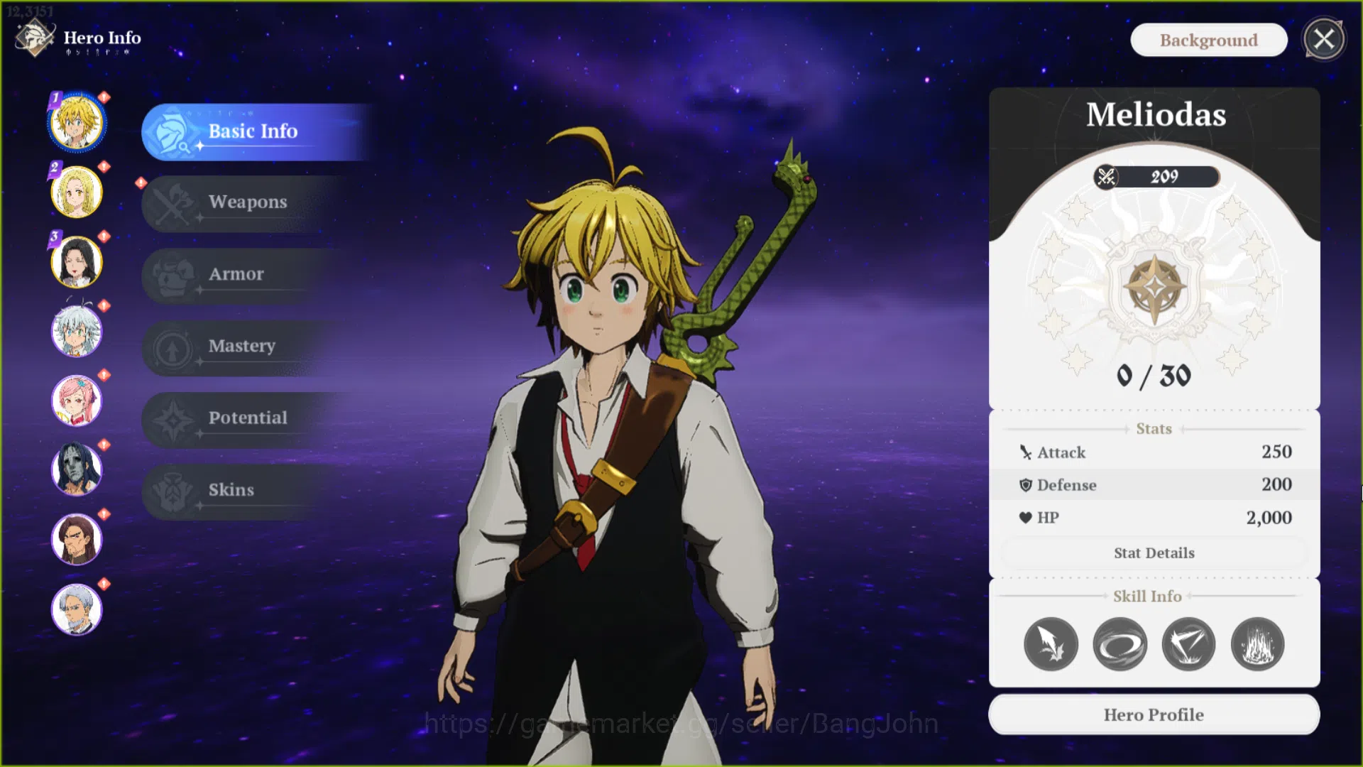 The Seven Deadly Sins: Origin Accounts [EUROPE] Lv 2 Fresh Starter |3 SSR| Meliodas, Elan image 2