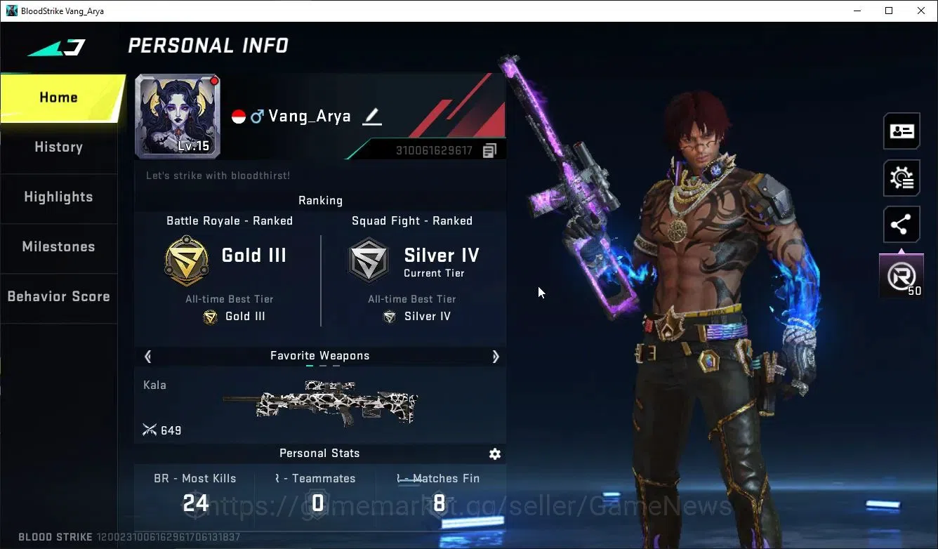 Blood Strike Accounts ASIA| 1 ULTRA [ NaCHO-EDM]|1 Legendary VSS - Under image 2