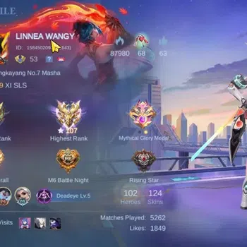 Mobile Legends: Bang Bang Accounts Collector Hero 102|Skin 124|Highest Imo 107|Nata CC,Harith