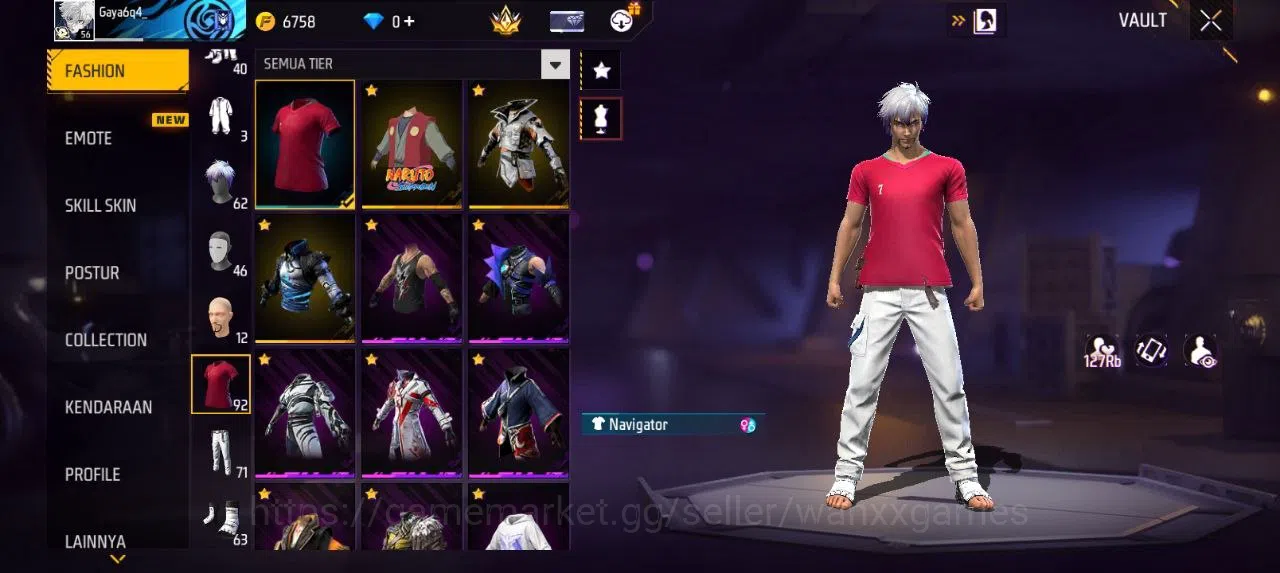 Free Fire Accounts Indonesia | AKUN LVL 56 SG MAMBAH VAULT 92 EMOTE 13 TAS 17 WEAPON 143 | W316 2