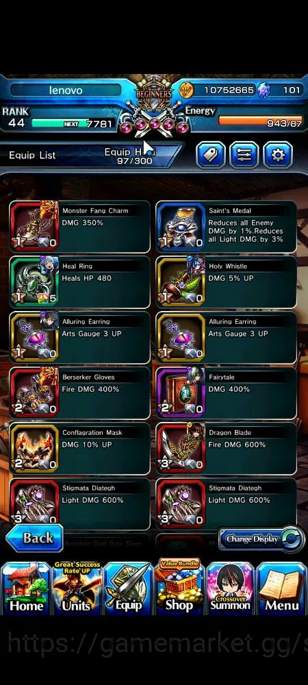 Grand Summoners Accounts Global|Rank 44|101 cc|3 Ascend+2 TW|[Demon Lord Ri image 10