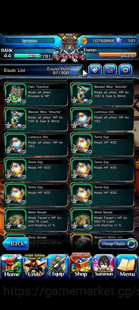 Grand Summoners Accounts Global|Rank 44|101 cc|3 Ascend+2 TW|[Demon Lord Ri image 13