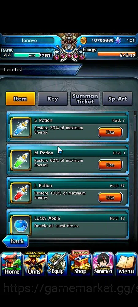 Grand Summoners Accounts Global|Rank 44|101 cc|3 Ascend+2 TW|[Demon Lord Ri image 2