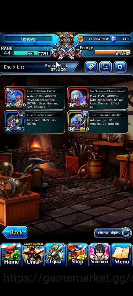 Grand Summoners Accounts Global|Rank 44|101 cc|3 Ascend+2 TW|[Demon Lord Ri image 6