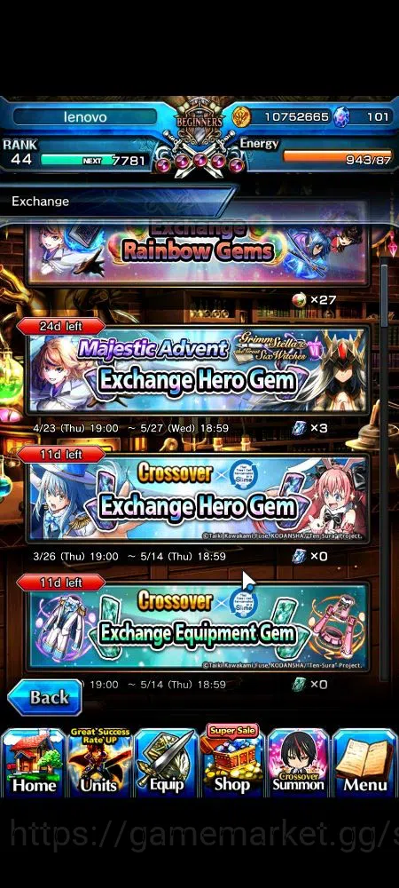 Grand Summoners Accounts Global|Rank 44|101 cc|3 Ascend+2 TW|[Demon Lord Ri image 8