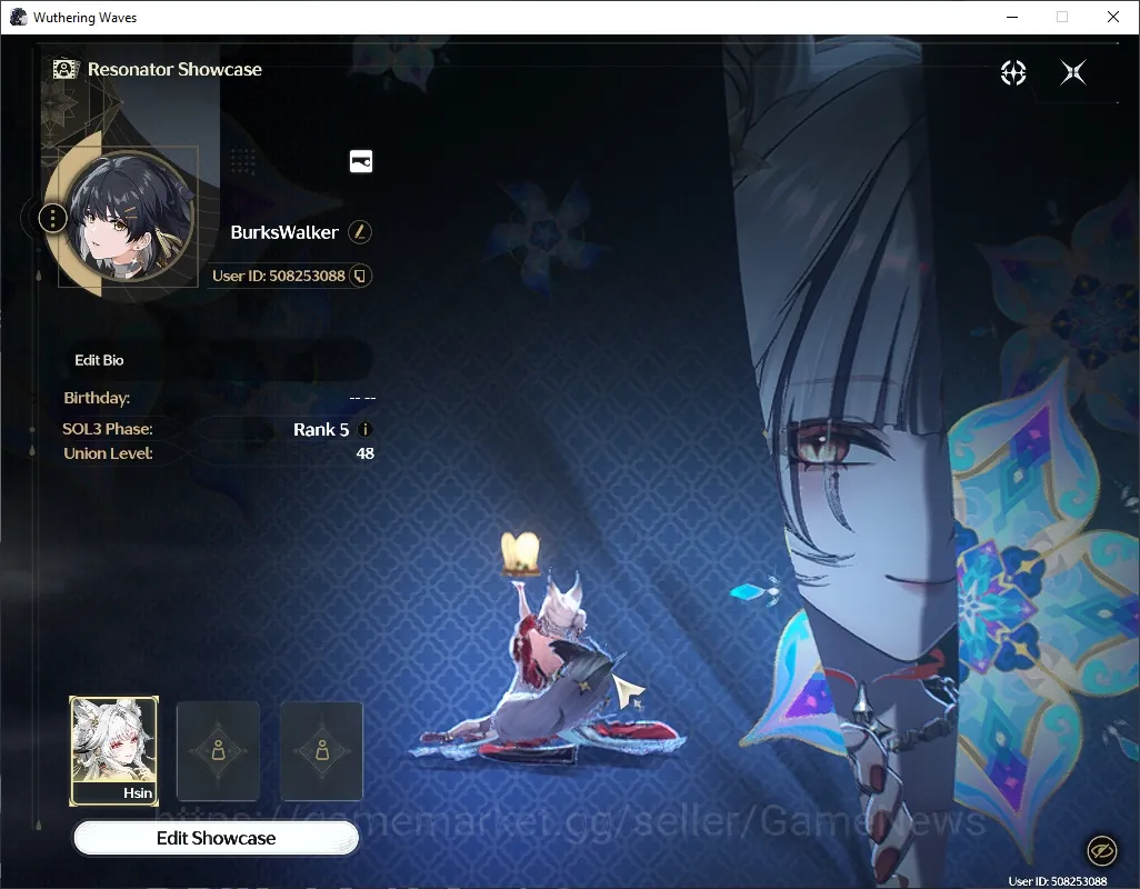 Wuthering Waves Accounts Mid-Game NA|UL 48|1 Limited ( Hsin RC4 + Signature ) +3 STD Char |Data Bank Lv 30|Female MC|Log 1