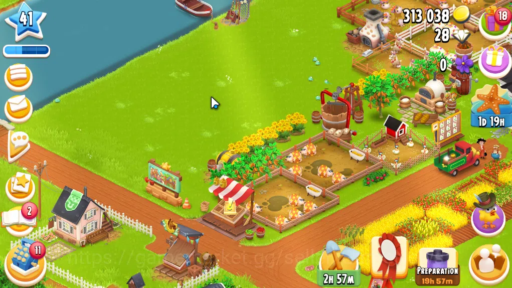 Hay Day Accounts Level 41 | Barn Storage 1100 + Silo Storage 625 | 313k Coins, 28 Diamonds |CN ON|Log Supercell ID|Take 4