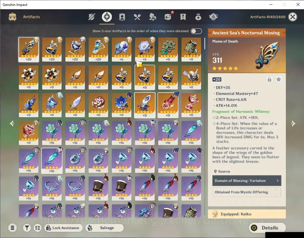 Genshin Impact Accounts ASIA | AR 48 | 1 Limited (ArlecchinoC1) + Skyward image 5