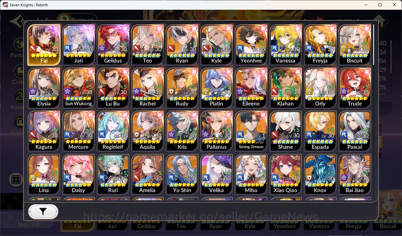 Seven Knights Re:Birth Accounts [Re:BIRTH] 3 Ex-7k [Gelidus,Fai,Juri+Skin] & 11 TC image 2