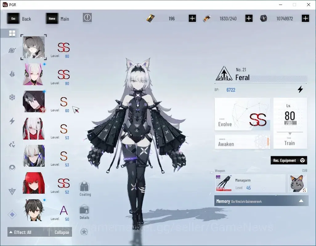 Punishing: Gray Raven Accounts Asia|Lv 94|[SSS LuciaCW,SS Qusukra,SS Ayla,SS Garn image 4