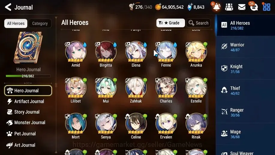 Epic Seven Accounts High-End GLOBAL Verif|20 ML(Notos,LOT Scales,SN Yulha,Harseti,RnL)+Estele,Setsuka,Rinak,Etc|AUTO ALL 12