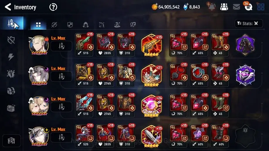Epic Seven Accounts High-End GLOBAL Verif|20 ML(Notos,LOT Scales,SN Yulha,Harseti,RnL)+Estele,Setsuka,Rinak,Etc|AUTO ALL 16