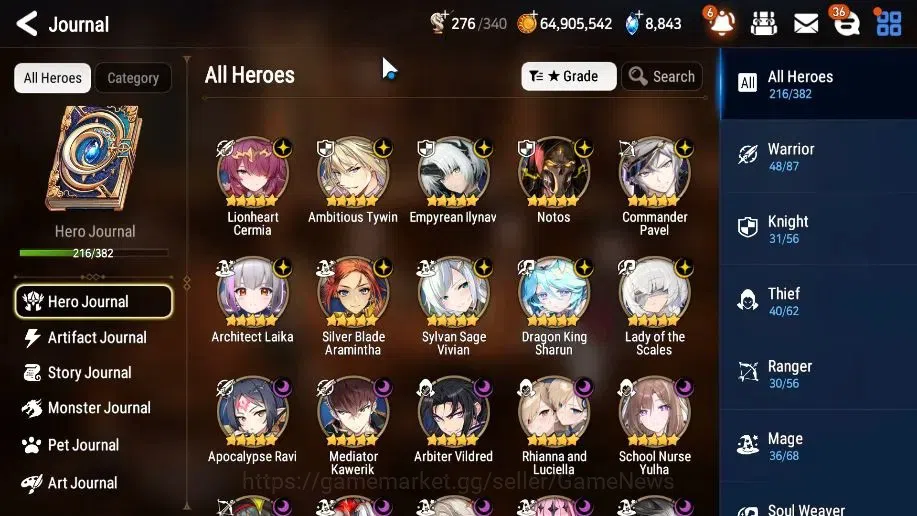 Epic Seven Accounts High-End GLOBAL Verif|20 ML(Notos,LOT Scales,SN Yulha,Harseti,RnL)+Estele,Setsuka,Rinak,Etc|AUTO ALL 8