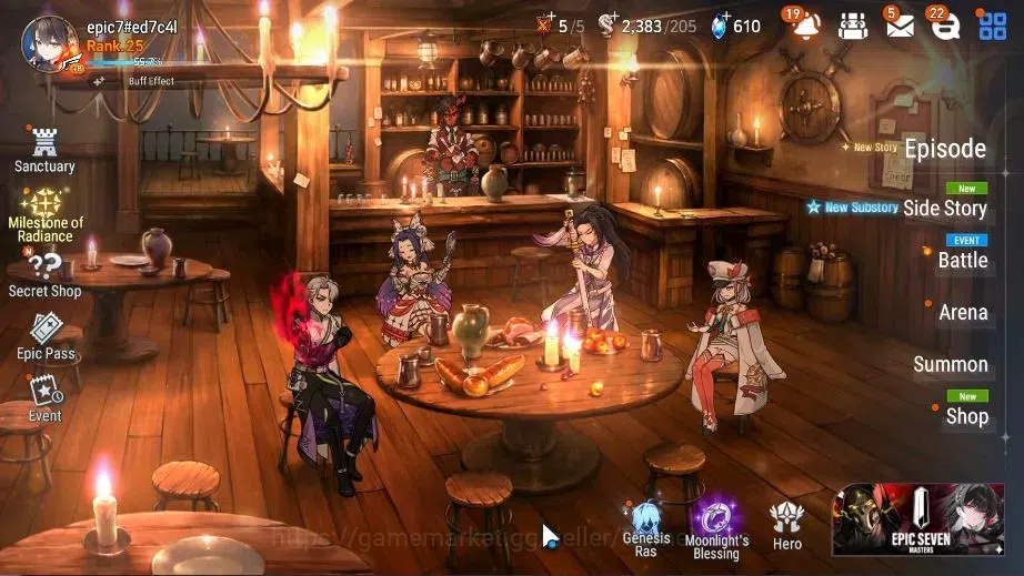 Epic Seven Accounts Global Unverif|New Era|3 ML(Dark Diene,Remnant Vio image 1