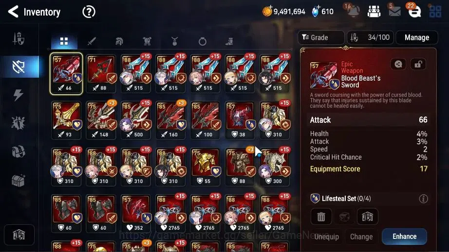 Epic Seven Accounts Global Unverif|New Era|3 ML(Dark Diene,Remnant Vio image 13