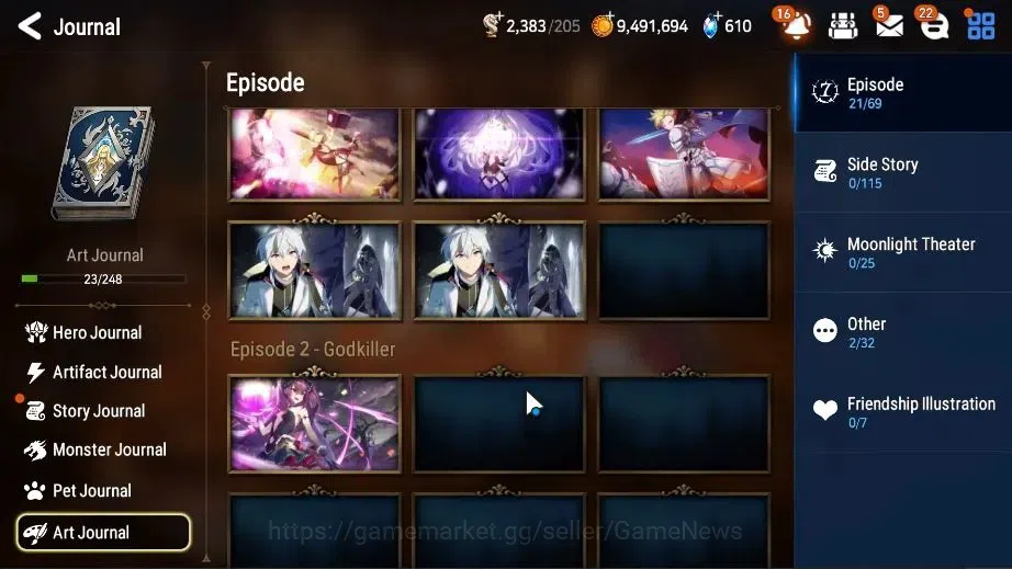 Epic Seven Accounts Global Unverif|New Era|3 ML(Dark Diene,Remnant Vio image 19