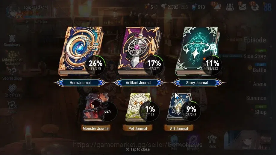 Epic Seven Accounts Global Unverif|New Era|3 ML(Dark Diene,Remnant Vio image 3