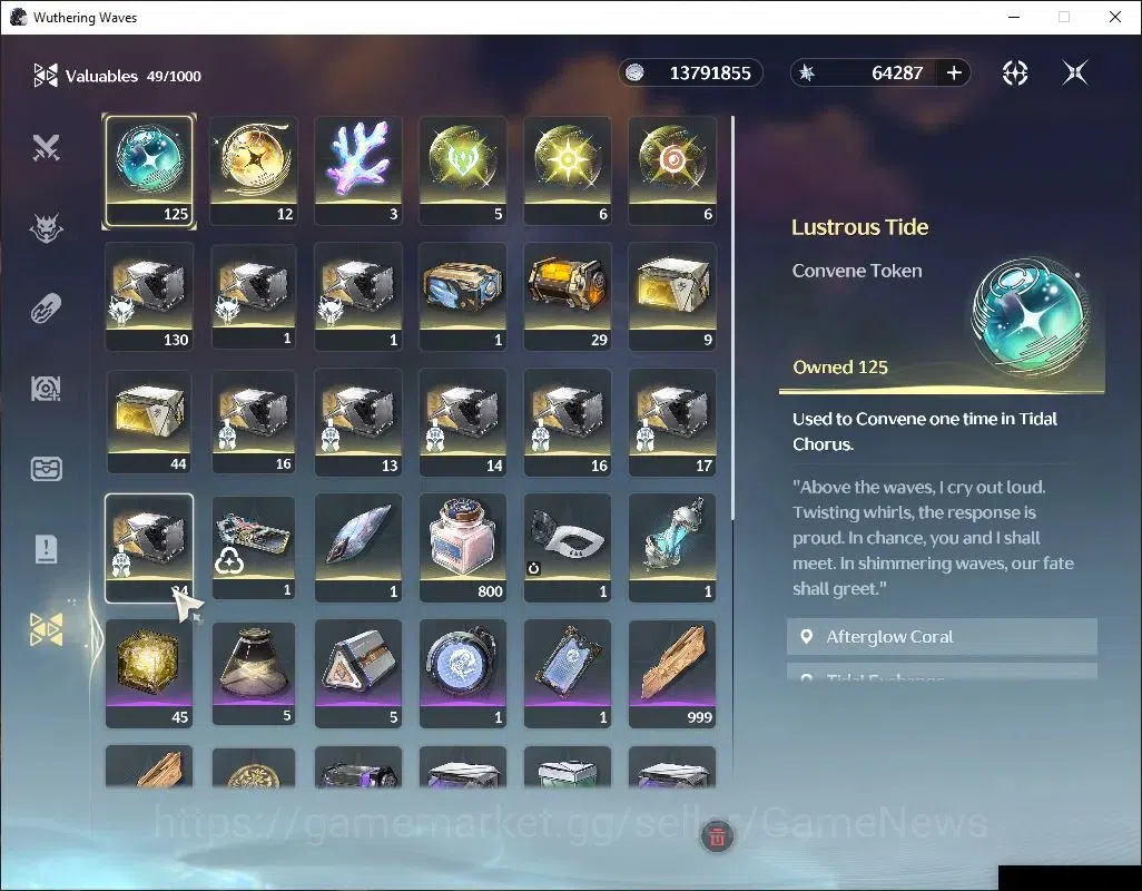 Wuthering Waves Accounts EU|UL 47|Ready Gacha|64k Astrite+125 Lustrous+12 R image 8