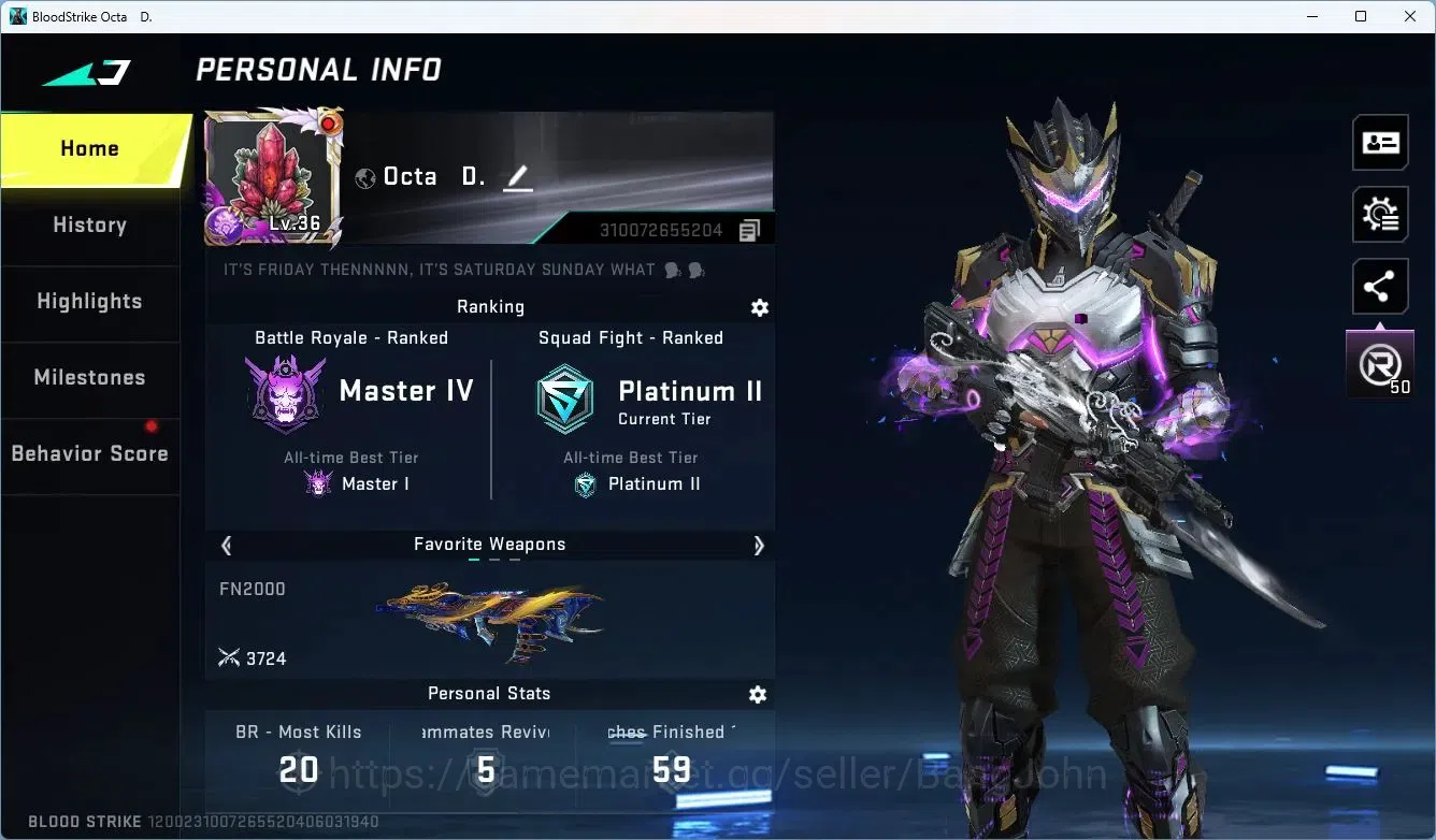 Blood Strike Accounts ASIA | 1 ETERNAL: Desert Eagle-Scorpius | 3 TR | 3 image 1
