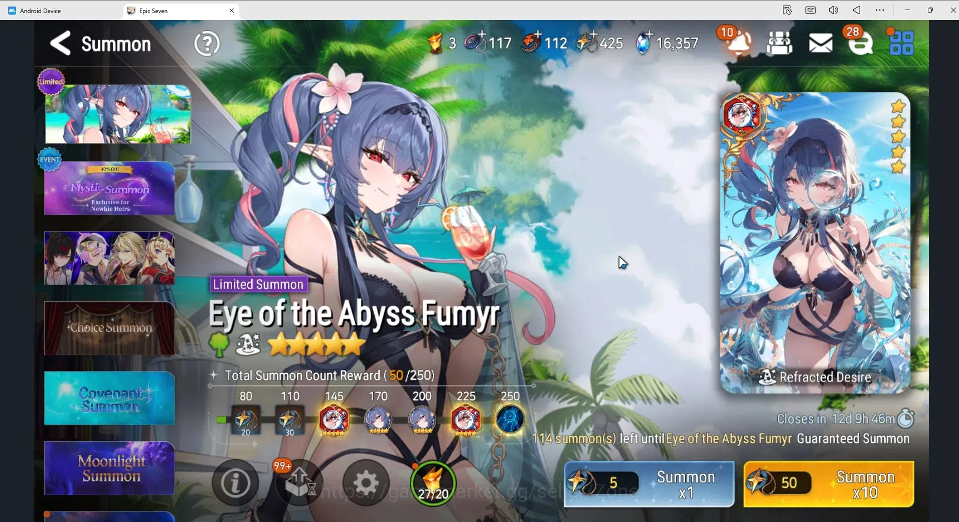 Epic Seven Accounts Limited Hero Global|14ML (Straze, Arby, AYufine Etc.)|PoH ON|SS 16.3K|Eye of Abyss Fumyr Limited 13