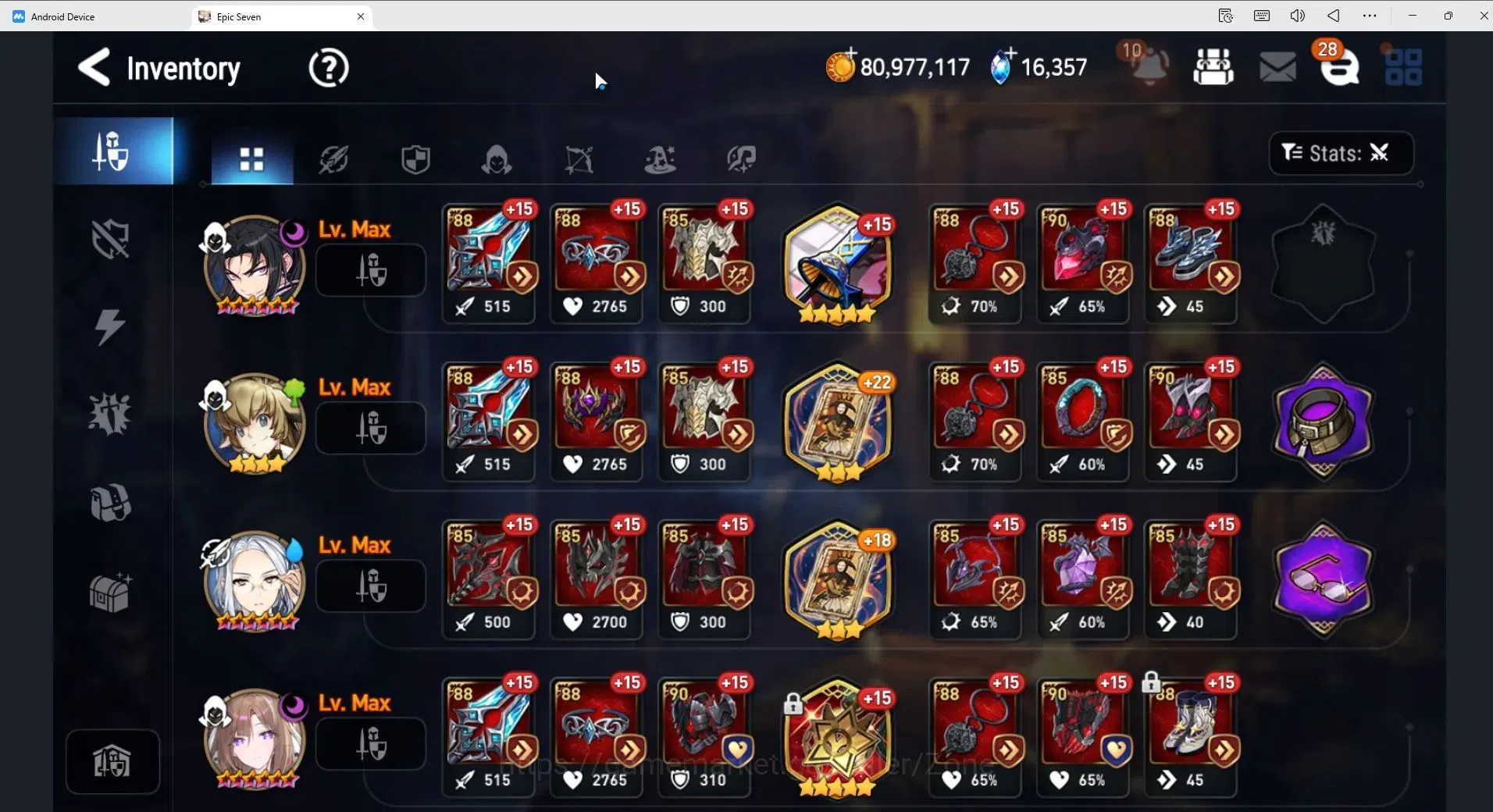 Epic Seven Accounts Limited Hero Global|14ML (Straze, Arby, AYufine Etc.)|PoH ON|SS 16.3K|Eye of Abyss Fumyr Limited 14