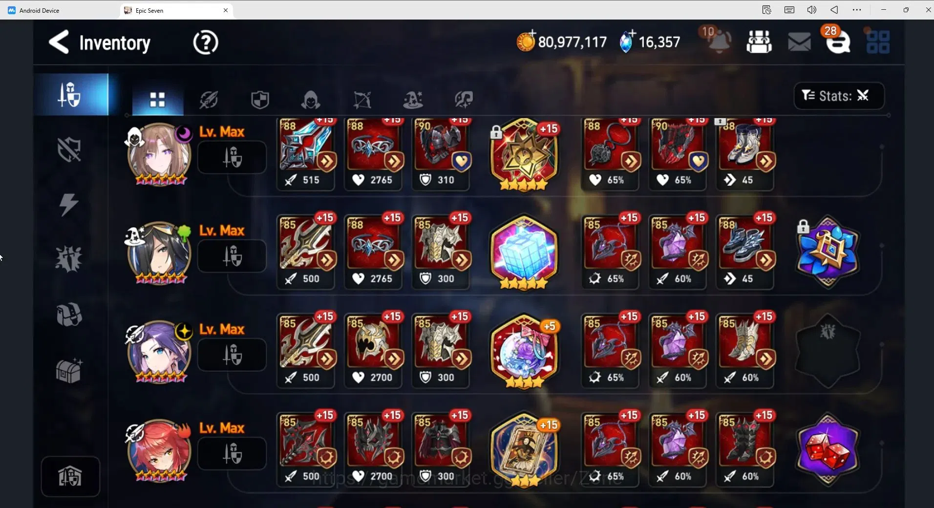 Epic Seven Accounts Limited Hero Global|14ML (Straze, Arby, AYufine Etc.)|PoH ON|SS 16.3K|Eye of Abyss Fumyr Limited 15