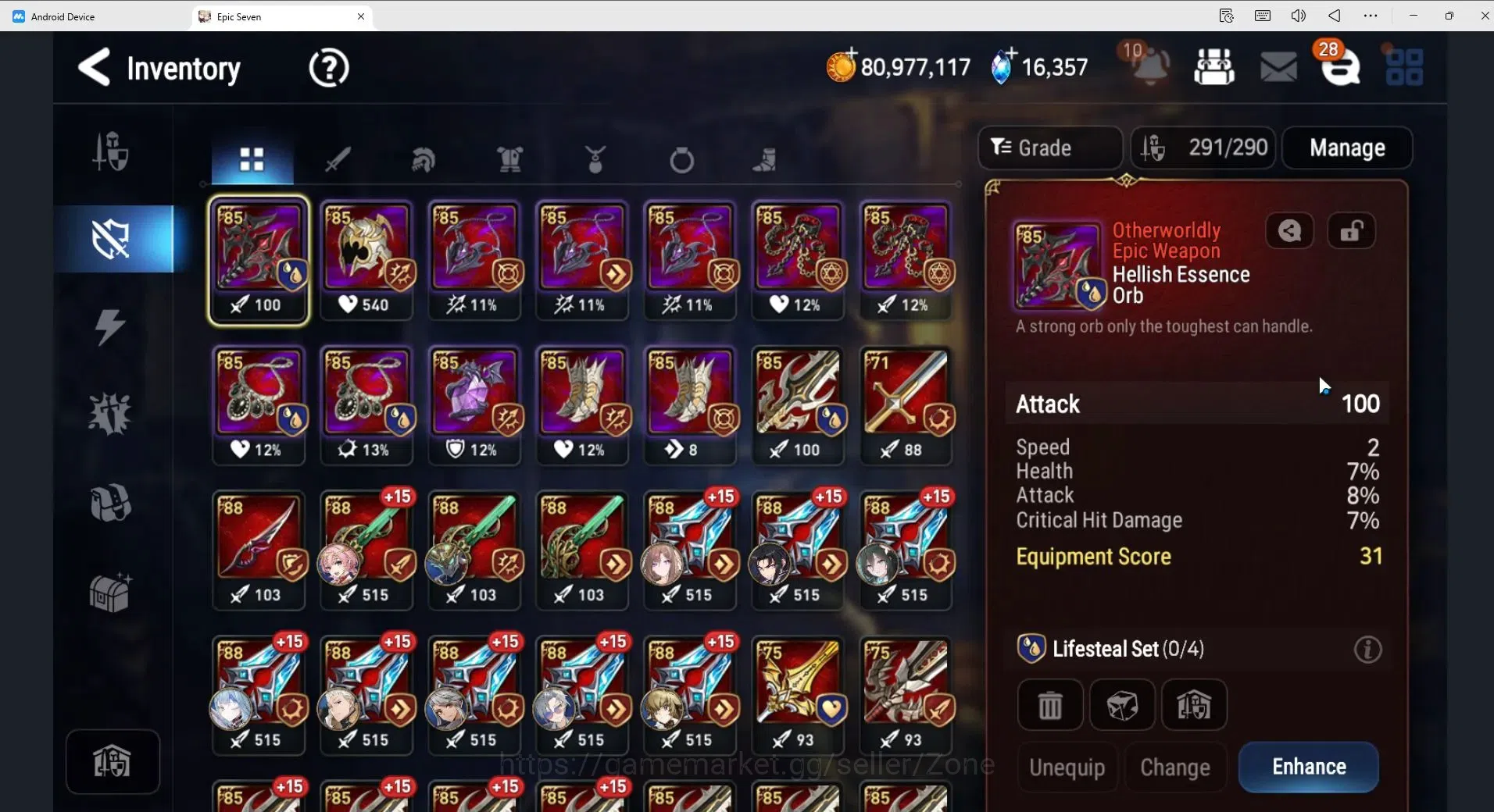 Epic Seven Accounts Limited Hero Global|14ML (Straze, Arby, AYufine Etc.)|PoH ON|SS 16.3K|Eye of Abyss Fumyr Limited 16