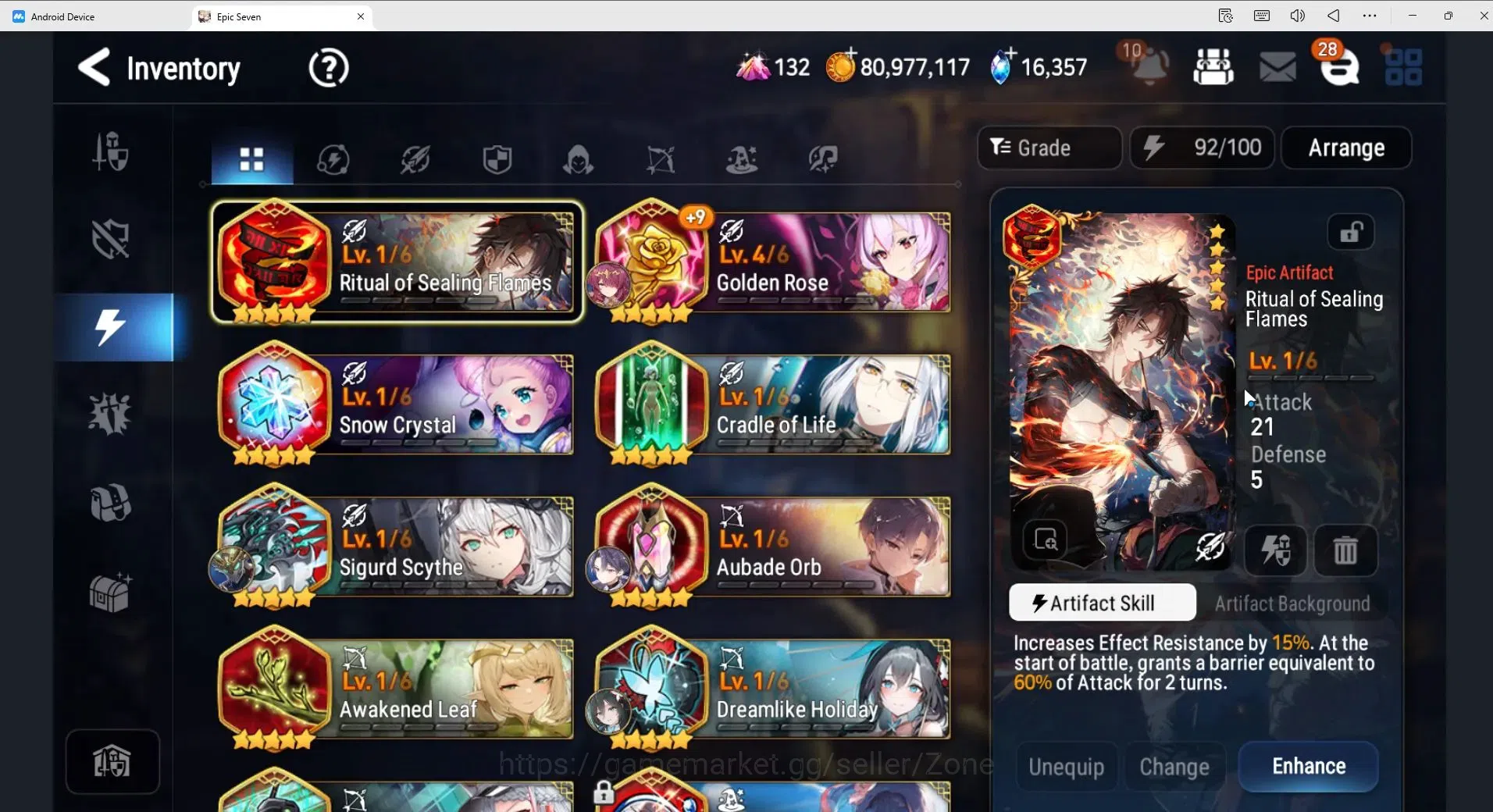 Epic Seven Accounts Limited Hero Global|14ML (Straze, Arby, AYufine Etc.)|PoH ON|SS 16.3K|Eye of Abyss Fumyr Limited 17