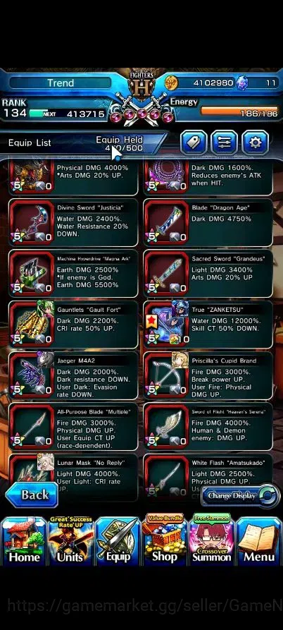 Grand Summoners Accounts Global|Rank 134|27 Ascend 10 TW|(2x Okarun,Shirou, image 11