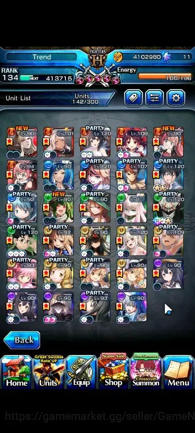 Grand Summoners Accounts Global|Rank 134|27 Ascend 10 TW|(2x Okarun,Shirou, image 4