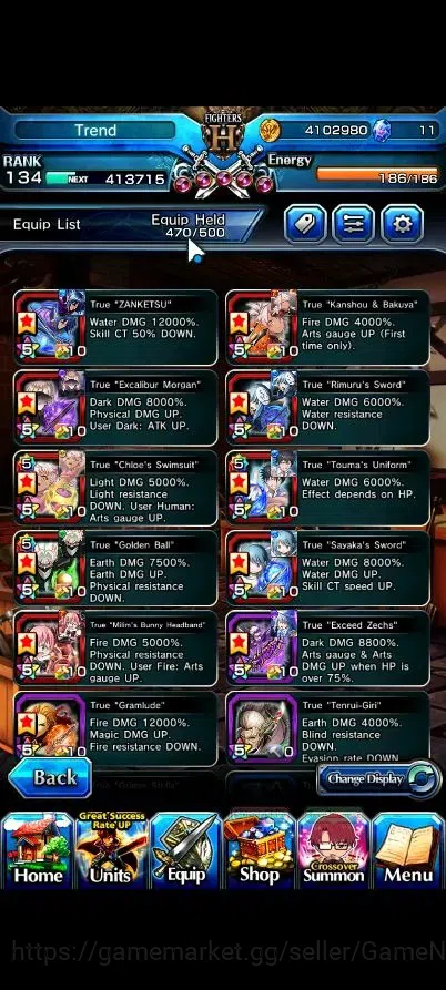 Grand Summoners Accounts Global|Rank 134|27 Ascend 10 TW|(2x Okarun,Shirou, image 5