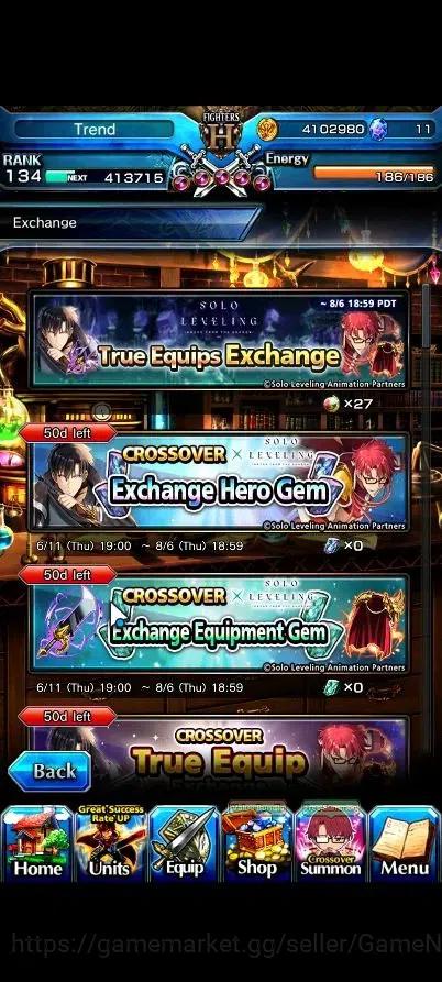 Grand Summoners Accounts Global|Rank 134|27 Ascend 10 TW|(2x Okarun,Shirou, image 8