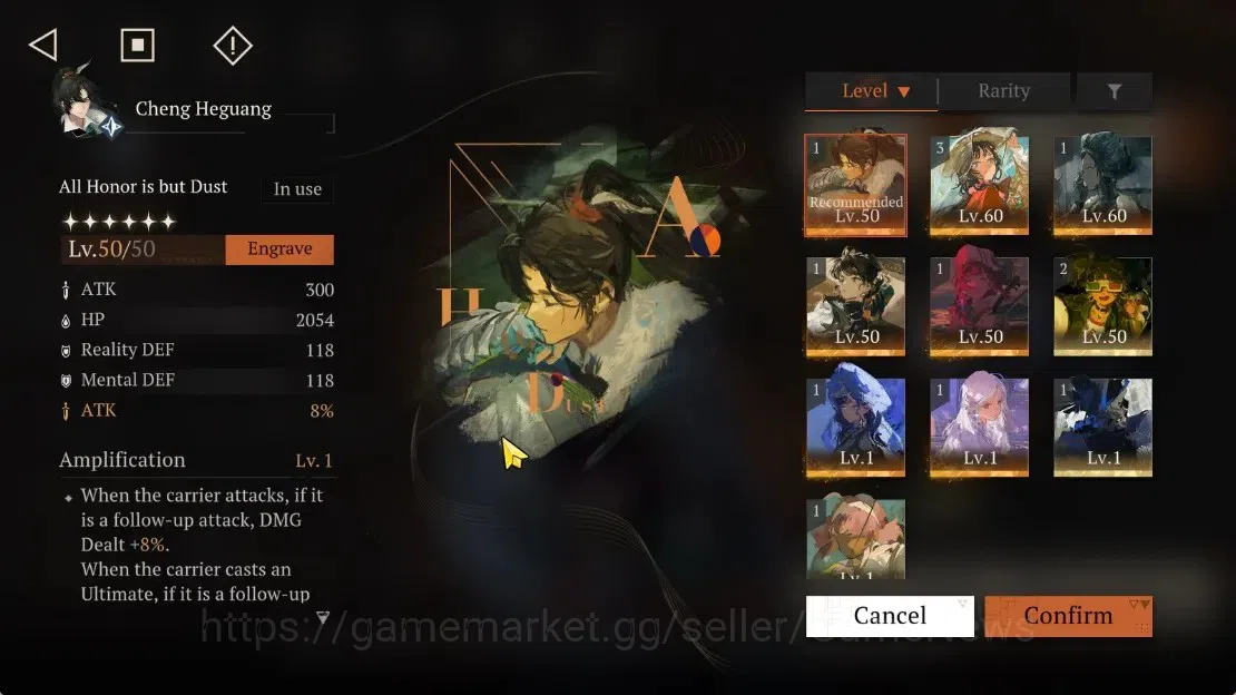 Reverse: 1999 Accounts Midgame GLOBAL|Lv54|11*6Crew(3Limit)|CD 36K|[Paper HeronP1,Liang YueP1,LucyP1]+Psy,Cheng 10