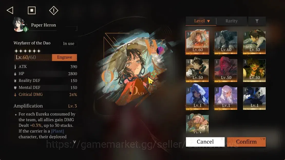 Reverse: 1999 Accounts Midgame GLOBAL|Lv54|11*6Crew(3Limit)|CD 36K|[Paper HeronP1,Liang YueP1,LucyP1]+Psy,Cheng 5