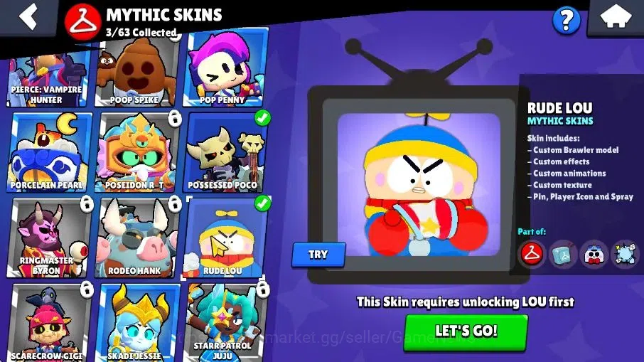 Brawl Stars Accounts 2688 Trophy|32 Brawlers 5 Max,1 Legend [Pierce] 3  image 13