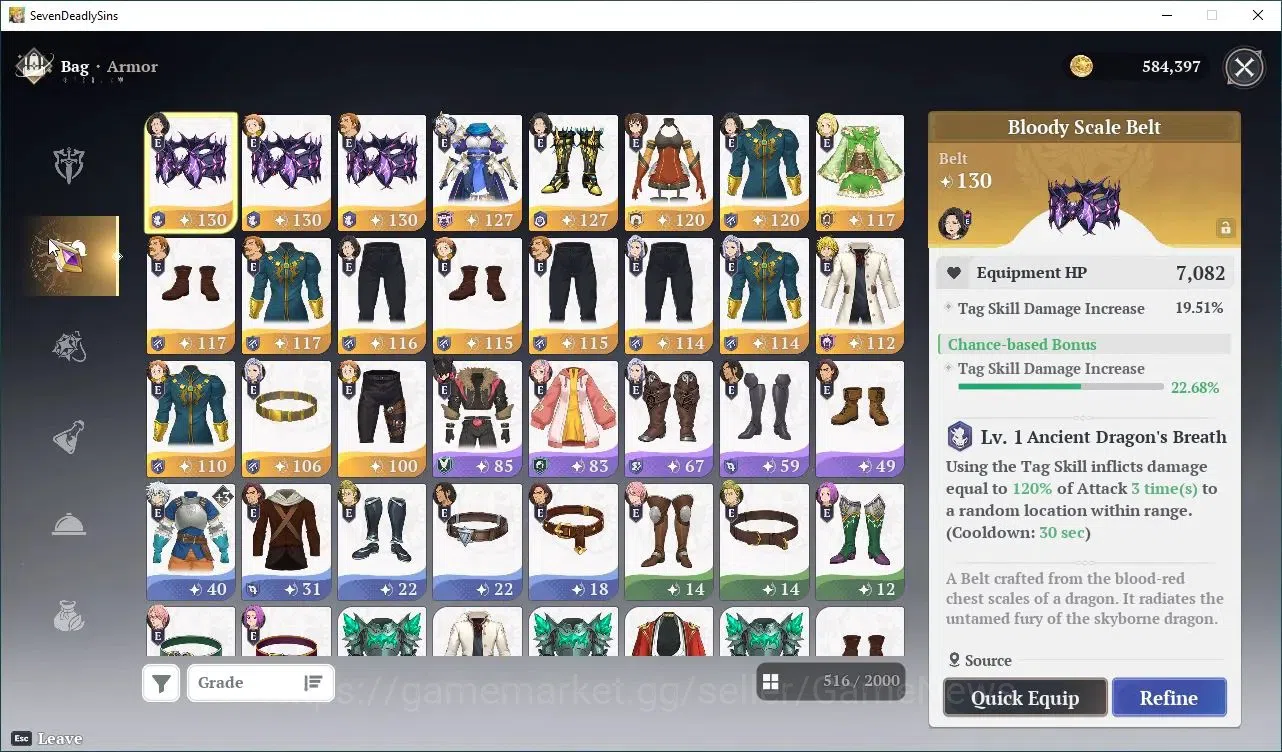 The Seven Deadly Sins: Origin Accounts SEA|Lv 42|9 SSR|MeliodasP8,EscanorP1,DianeP5,Manni image 15